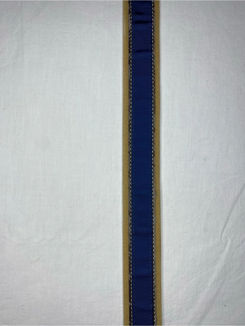 BANANA REPUBLIC CANVAS LEATHER BELT MENS BROWN TAN BLUE